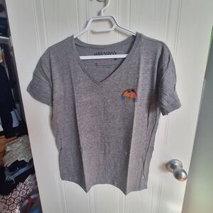 Vans Gray V-Neck T-Shirt
